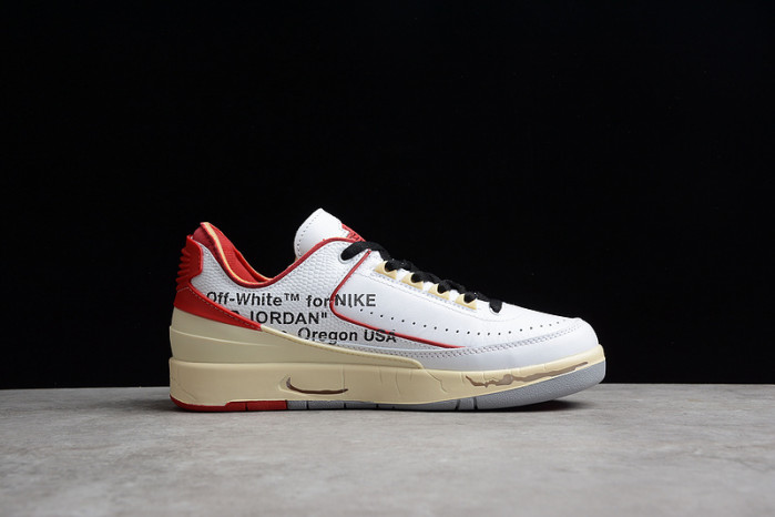 OFW x Air Jordan 2 Low SP White Red DJ4375-106