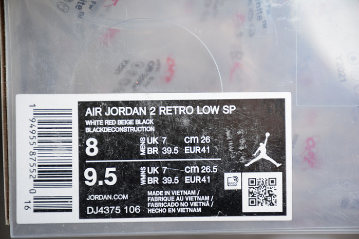 OFW x Air Jordan 2 Low SP White Red DJ4375-106