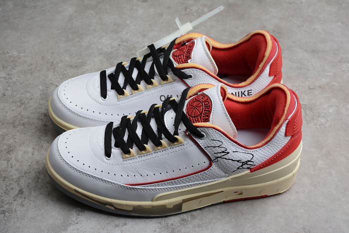 OFW x Air Jordan 2 Low SP White Red DJ4375-106