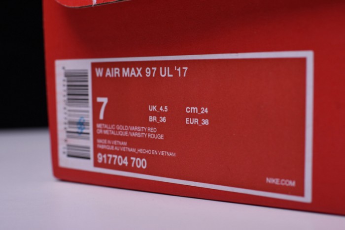 nike  AIR MAX 97 ULTRA ’17 OG “METALLIC GOLD” 918356-700