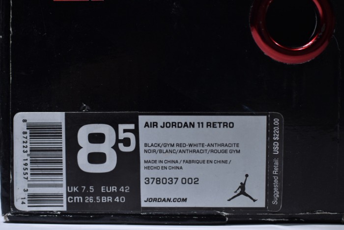 JORDAN 11 RETRO BP "72-10" black 378037-002
