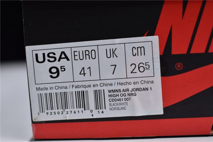 Air Jordan 1 Panda Black White CD0461-007
