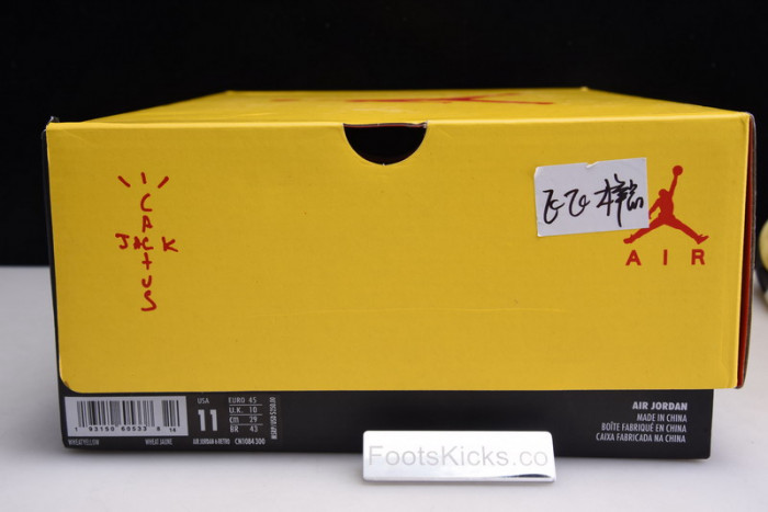 Travis Scott Air Jordan 6 yellow  Cactus Jack CN1084-300