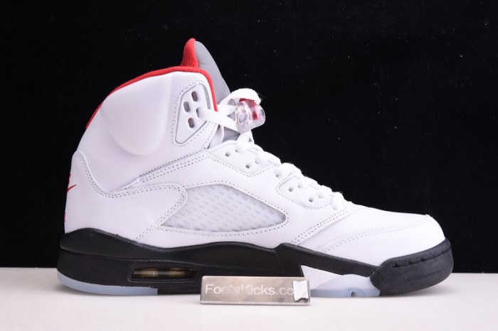 Air Jordan 5 Fire Red 2020 Silver Tongue DA1911-102