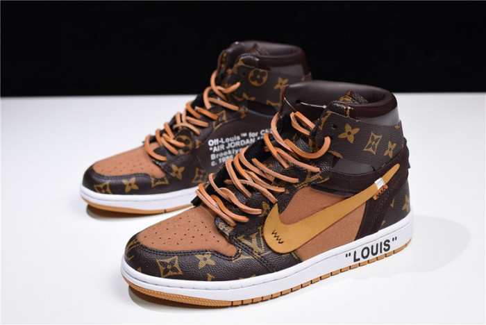 l**is V*t*n x ofw x air jordan 1 customs mens aq0818-202