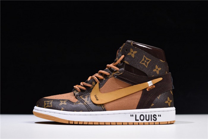 l**is V*t*n x ofw x air jordan 1 customs mens aq0818-202