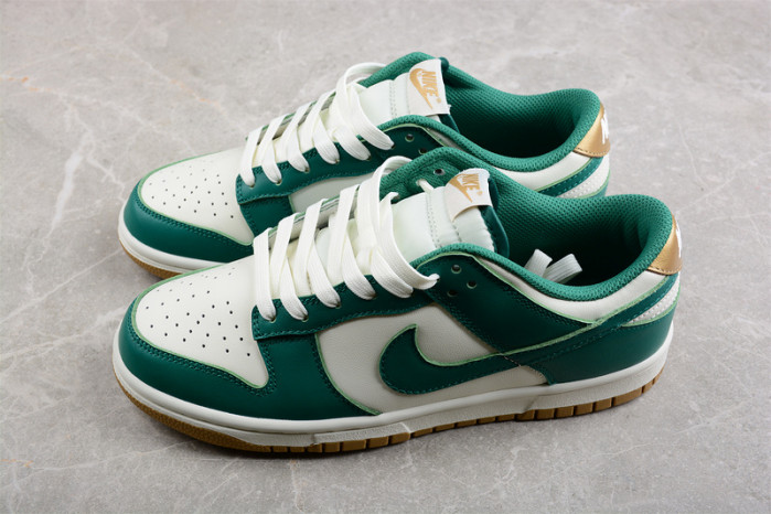 Nike Dunk Low Green White Metallic Gold FB7173-131