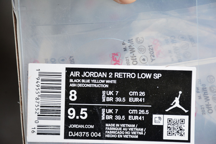 AIR Jordan 2 Retro Low SP OFW Black Blue DJ4375-004