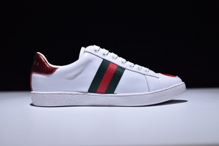 G*u*i ace embroidered low-top sneaker with red heart womens