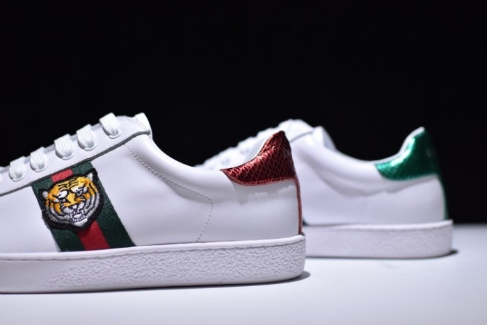 G*u*i ace embroidered low-top sneaker with tiger mens