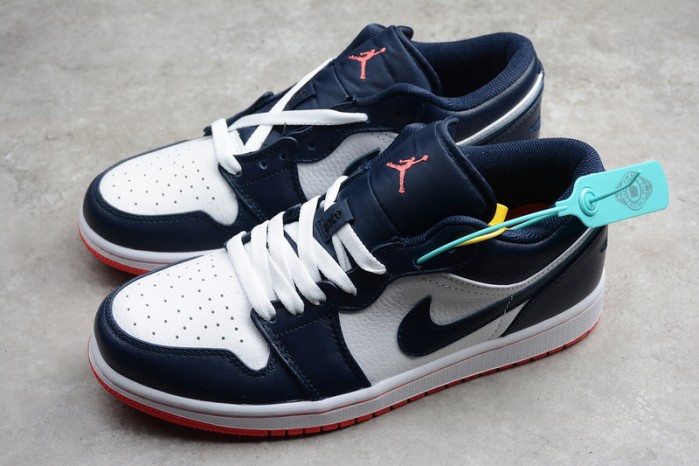 Air Jordan 1 Low Obsidian Ember Glow  553558-481
