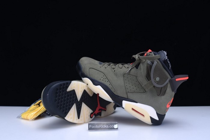 Travis Scott Air Jordan 6 Medium Olive Cactus Jack CN1084-200