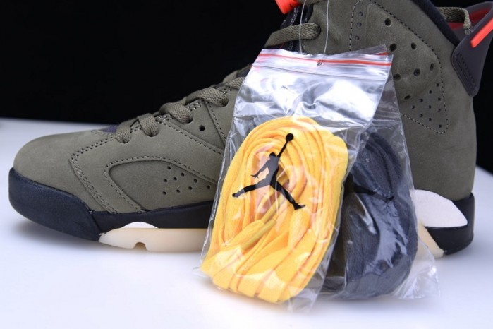 Travis Scott Air Jordan 6 Medium Olive Cactus Jack CN1084-200