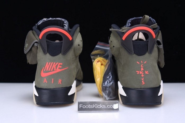 Travis Scott Air Jordan 6 Medium Olive Cactus Jack CN1084-200