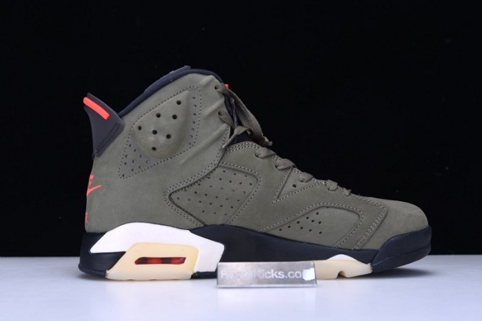 Travis Scott Air Jordan 6 Medium Olive Cactus Jack CN1084-200