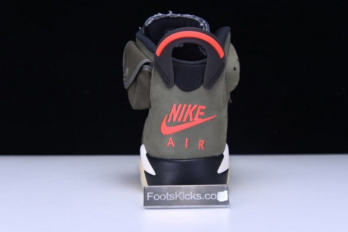 Travis Scott Air Jordan 6 Medium Olive Cactus Jack CN1084-200