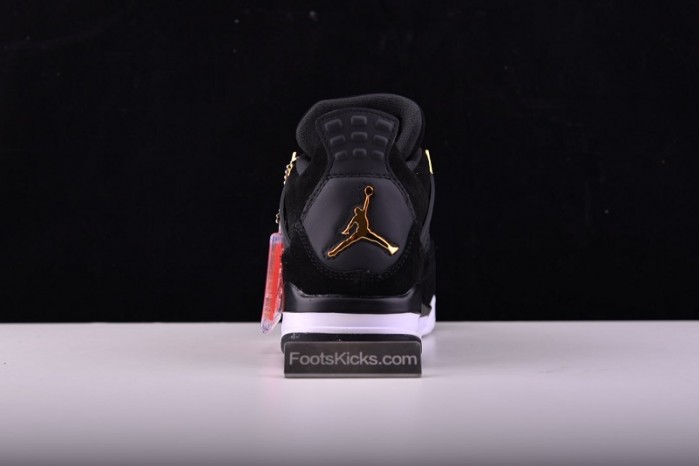 Air Jordan 4 “Royalty”  Black/Metallic Gold-White mens 308497-032
