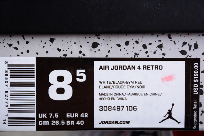 AIR JORDAN 4 RETRO "ALTERNATE 89" 308497-106