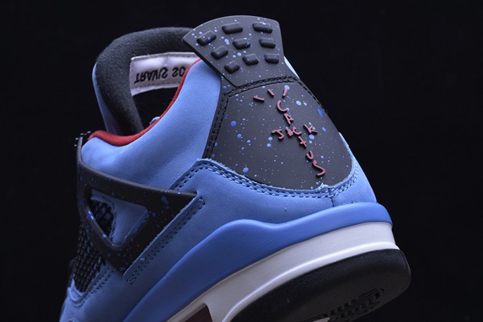 Travis Scott x Air Jordan 4 “Houston Oilers”  University Blue 308497-406