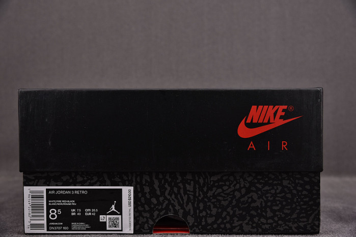 AIR JORDAN 3 OG FIRE RED 2022 DN3707-160