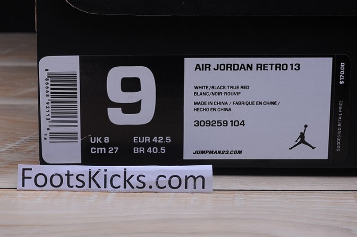 Air Jordan 13 Retro "HE GOT GAME" white/ black-true red  309259-104